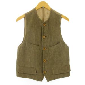 ベスト ジレ 前開き 5B 茶 ブラウン 46 約M