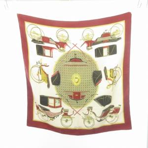 カレ90 La Perriere スカーフ ストール ショール 赤 レッド系