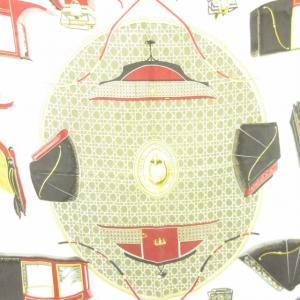 HERMES カレ90 La Perriere スカーフ ストール ショール 赤 レッド系