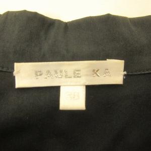 PAULE KA シャツワンピース ブラウス ひざ丈 38 約M 黒 ブラック GY09