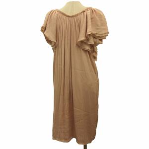 LANVIN ワンピース フレア ドレス ひざ丈 40 約M ピンク GY09