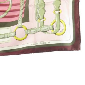 HERMES カレ90 COACHING コーチング ヴィンテージ スカーフ ストール ショール ピンク