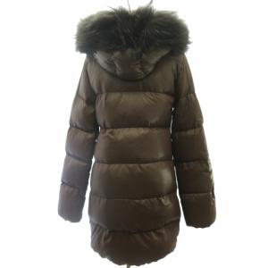 DUVETICA ダウンコート ブルゾン フィンラクーンファー 茶 ブラウン 40 約M-L IBO52