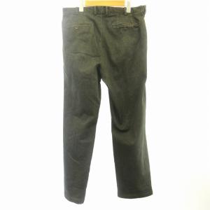 Papas ワークパンツ ストレッチ ジッパーフライ ツータック カーキ系 L GY31