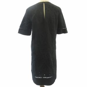Theory 美品 近年モデル リネンワンピース 刺繍 ロング 黒 サイズ2 約M GY31