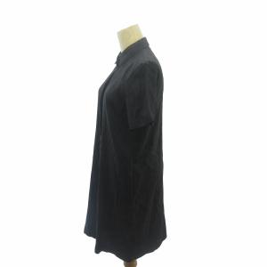 Theory 美品 近年モデル リネン シャツワンピース ストレッチ ネイビー 紺 S GY31