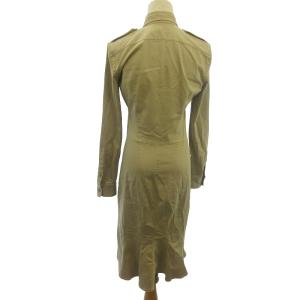 POLO RALPH LAUREN 近年 シャツワンピース ロング ひざ丈 ストレッチ有 ベージュ 4 160 GY31