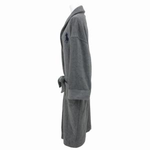 RALPH LAUREN コート ジャケット ガウン ロング丈 ポニー刺繍 M グレー EC