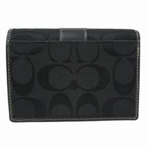 COACH 財布 ウォレット 二つ折り シグネチャー 黒 ブラック
