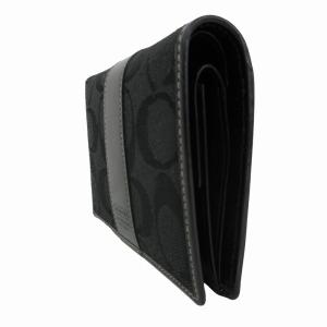 COACH 財布 ウォレット 二つ折り シグネチャー 黒 ブラック