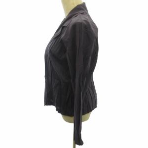 PLEATS PLEASE ISSEY MIYAKE 美品 ジャケット シワ加工 3B 紫 パープル 3 約L PP93-PD971 90