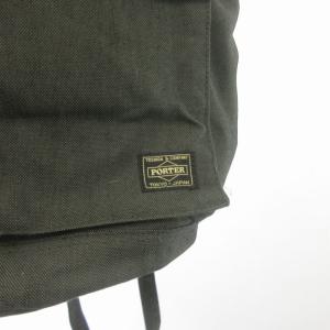 PORTER SMOKY 美品 リュックサック ハンドバッグ 2WAY デニム ロゴ刺繍 黒 ブラック DC6