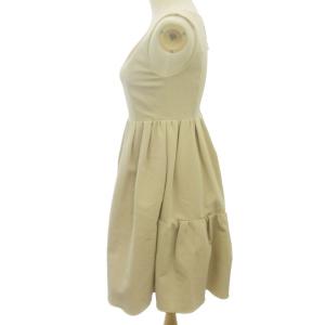 FOXEY NEW YORK 美品 近年モデル モダンエンパイアドレス ノースリーブ ワンピース ひざ丈 38330-NA0FN108T-2 グレージュ