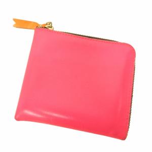 SUPER FLUO スーパーフロー ウォレット 財布 コインケース L字ファスナー マルチカラー ピンク×イエロー SA3100SF