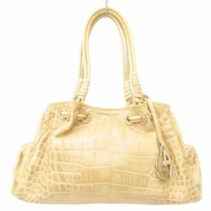 型押し ハンドバッグ レザートートバッグ 肩掛け ベージュ STK