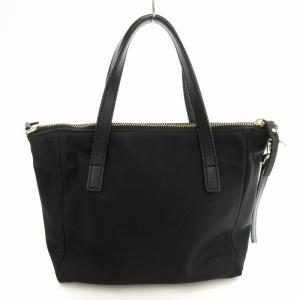 kate spade new york ハンドバッグ ショルダー 2WAY ナイロン リボン ロゴ 黒 ブラック