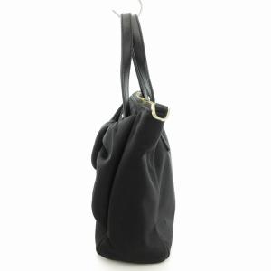 kate spade new york ハンドバッグ ショルダー 2WAY ナイロン リボン ロゴ 黒 ブラック
