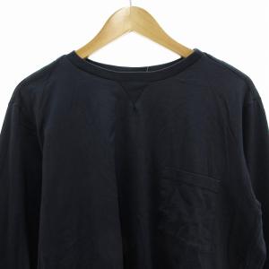 TAKAHIROMIYASHITATheSoloIst. 近年 Tシャツ ロンT 長袖 クルーネック 胸ポケット 52 L 紺 ネイビー 0022aSS18