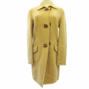 ガンチーニ トグルボタン ヘリンボーン コート ブラウン 38