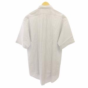 RALPH LAUREN 美品 BLAKE シアサッカーシャツ ストライプ ポニー刺繍 半袖 白 青 L