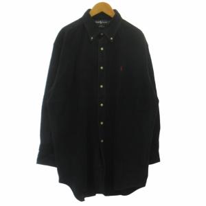 BLAKE コーズシャツ コーデュロイシャツ ボタンダウン 赤ポニー刺繍 長袖 紺 ネイビー Lサイズ