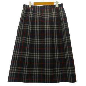 burberrys ノバチェック ロングスカート ウール 大きいサイズ ネイビー 15