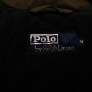 POLO RALPH LAUREN 90s ブルゾン ジャケット 裏地キルティング フード収納可 ポニー刺繍 カーキ M