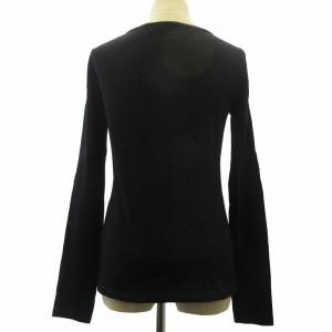 Max Mara 美品 白タグ ニット セーター ウール Vネック 黒 ブラック S