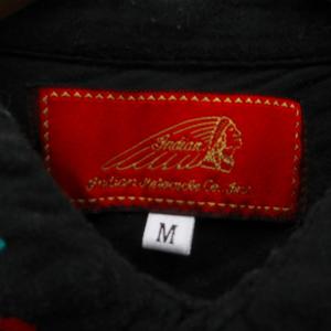 東洋エンタープライズ TOYO ENTERPRISE インディアンモーターサイクル ウエスタンシャツ チェーンステッチ 半袖 黒 ブラック M