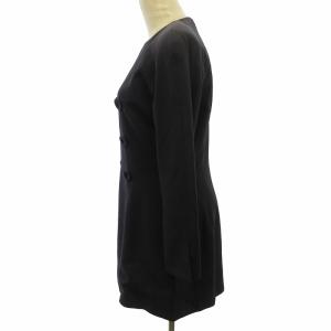 Christian Dior 美品 90s ヴィンテージ ダブルボタンワンピース ロング 紺 ネイビー 11 約L IBO57