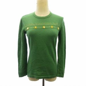 ヴァラリボン ニット セーター ウール 緑 グリーン XS IBO57