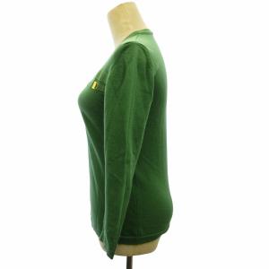 Salvatore Ferragamo ヴァラリボン ニット セーター ウール 緑 グリーン XS IBO57