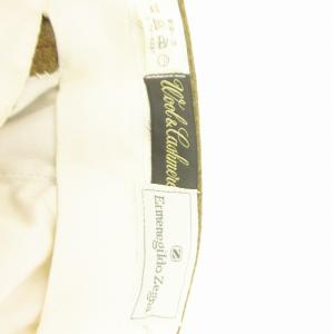 Ermenegildo Zegna 最高級 90s ヴィンテージ ウールカシミヤ スラックス パンツ 2タック 裾ダブル 茶 ブラウン 大きいサイズ