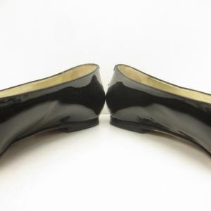 未使用級✨ジミーチュウ　フラットパンプス　エナメル　本革　ブラック　34 jc247amep_2.jpg