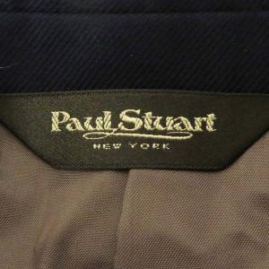 Paul Stuart 美品 テーラードジャケット ブレザー ウールカシミヤ 銀ボタン 2B 総裏 サイドベンツ 黒 ブラック A5 約M IBO57
