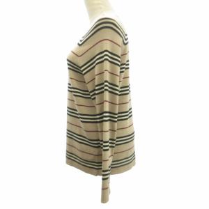 BURBERRY LONDON アイコンストライプ ボーダー セーター ニット ベージュ 15 約XL IBO57