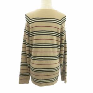 BURBERRY LONDON アイコンストライプ ボーダー セーター ニット ベージュ 15 約XL IBO57