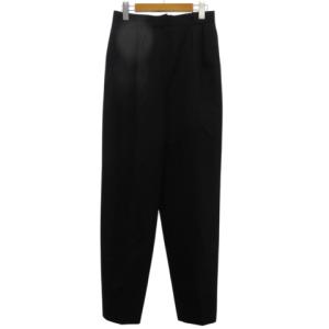 90s ヴィンテージ テーパードスラックス パンツ 黒 ブラック M IBO57