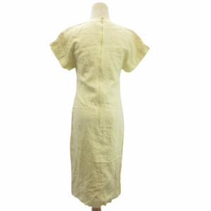CHANEL BOUTIQUE リネン ワンピース ロング 黄色 イエロー 約M-L IBO57