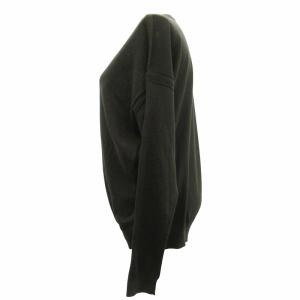 EPOCA 近年 美品 ニット セーター ウール Vネック 長袖 黒 ブラック 46 約S GY31