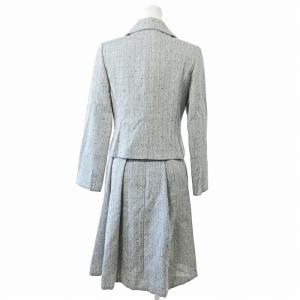 M'S GRACY ツイード セットアップ ワンピース スーツ ジャケット 38 グレー GY31