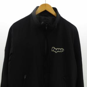 Papas プラス 近年 ロゴワッペン スイングトップ ナイロンジャケット 紺 ネイビー L