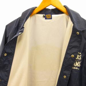 BEAMS BAYSTARS 美品 コーチジャケット ナイロンブルゾン ロゴ刺繍 ラグランスリーブ 紺 ネイビー Lサイズ ECO 1203