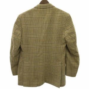Aquascutum 美品 ヴィンテージ テーラードジャケット ブレザー グラブチェック 英国製 2B 総柄 茶 ブラウン 約M?L 1213 AA