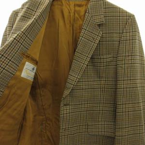 AQUASCUTUM 2B スーツ セットアップ 94AB4 ブラウン チェック Aquascutum 2B Suit Set 94AB4 Brown Checked Wool Made in