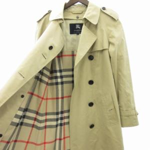BURBERRY LONDON メタリック トレンチコート 裏地ノバチェック ベージュ