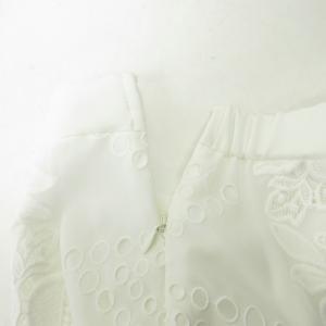 Diagram 美品 23SS ロングスカート 総レース サイドファスナー 白 ホワイト 36 約S 03212 21022-00 1218