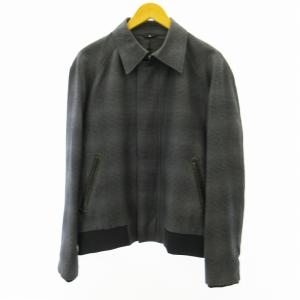 COLLECTION 美品 スイングトップ ブルゾン ジャケット ウール オンブレ ジップアップ 灰色 グレー 52 約L