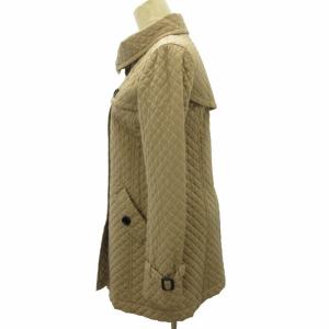 BURBERRY LONDON 裏地ノバチェック キルティングコート ベージュ 36