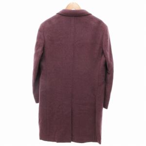 LANVIN COLLECTION カシミヤ100% チェスターコート R50 パープル